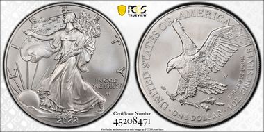 2022-W $1 Burnished Silver Eagle First Strike SP70
