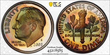 2003-S 10C Silver PR69DCAM