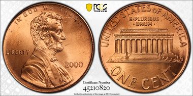 2000 1C "Cheerios" Cent MS66RD