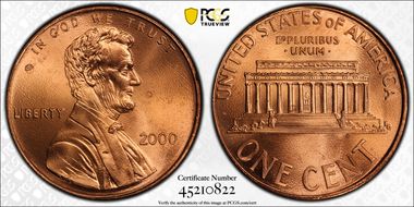 2000 1C "Cheerios" Cent MS66RD