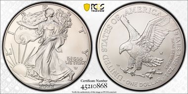 2022-W $1 Burnished Silver Eagle First Strike SP69