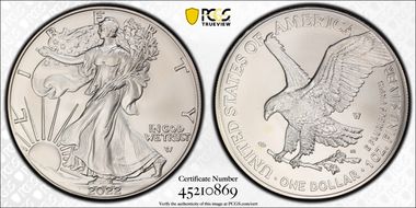 2022-W $1 Burnished Silver Eagle First Strike SP69