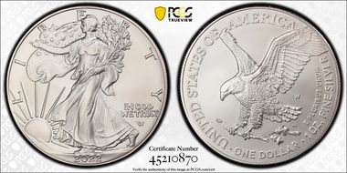 2022-W $1 Burnished Silver Eagle First Strike SP69