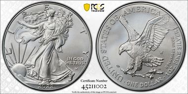 2022-W $1 Burnished Silver Eagle First Strike SP70