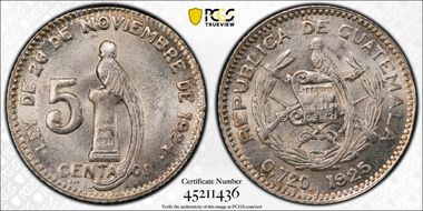 1925 5C KM-238.1 Ag MS64