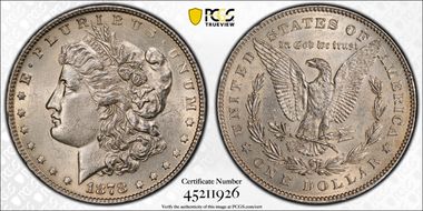 1878 7TF $1 VAM 84, Line Under 8 N1