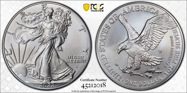 2022-W $1 Burnished Silver Eagle First Strike SP70