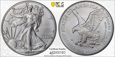 2022-W $1 Burnished Silver Eagle First Strike SP69