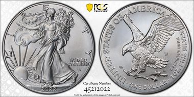 2022-W $1 Burnished Silver Eagle First Strike SP70