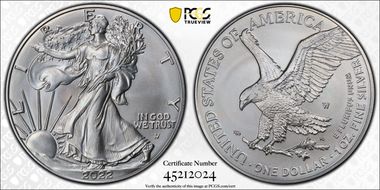 2022-W $1 Burnished Silver Eagle First Strike SP70