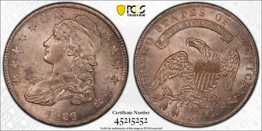 1836 50C 50/00, Lettered Edge MS62