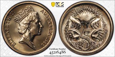 1986 5C Low Echidna MS68