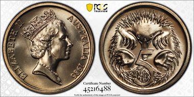 1986 5C Low Echidna MS68