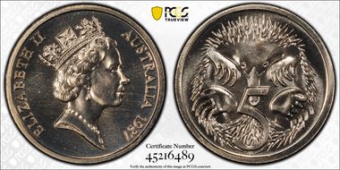 1987 5C Low Echidna MS69