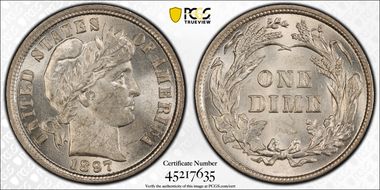 1897 10C MS63