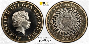 2000 £2 S-K9 Iron Age PR69DCAM