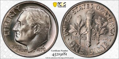 1970-D 10C DDR, FS-801 MS66