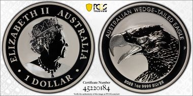 2022-P $1 Wedge-Tailed Eagle MS70