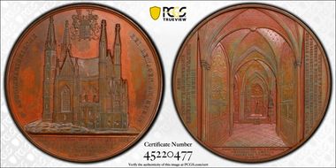 1853 Medal  Ross-M120 Hoyd-140 Bronzed AE St. Apollinariskirche Church SP62