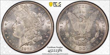 1878 7TF $1 Reverse of 1879 MS62