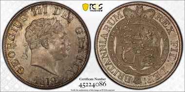 1819 1/2 Cr S-3789 MS63