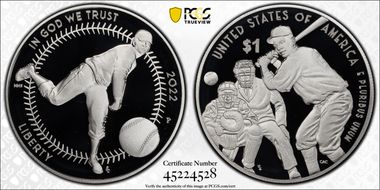 2022-P $1 Negro Leagues Baseball PR69DCAM