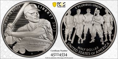 2022-S 50C Negro Leagues Baseball PR70DCAM