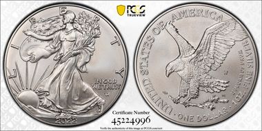 2022-W $1 Burnished Silver Eagle First Strike SP70
