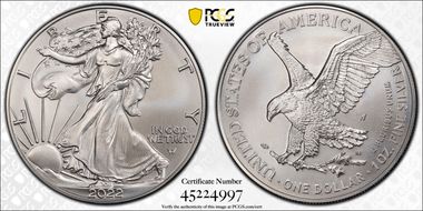 2022-W $1 Burnished Silver Eagle First Strike SP70