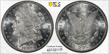 1880-S $1 MS62