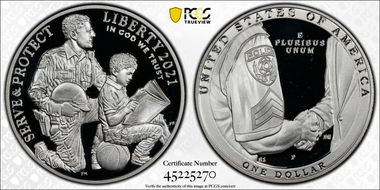2021-P $1 Nat'l Law Enforcement Mem. PR69DCAM