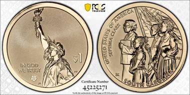 2020-S $1 American Innovation SC Rev PR Septima Clark PR70