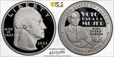 2022-S 25C Nina Otero-Warren PR69DCAM