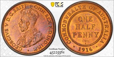 1916-I 1/2D MS64RB