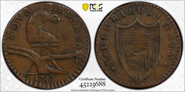 1787 NJ 1/2P Camel Head, Maris 58-n VF30BN