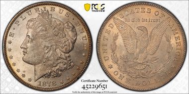 1878 7/8TF $1 Strong, VAM 37, 7/4 MS62