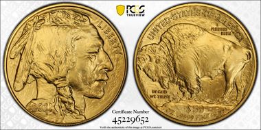 2021 $50 American Buffalo .9999 Fine Gold MS70