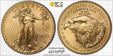 2022 $50 Gold Eagle MS69
