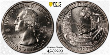 2020-W 25C Marsh-Billings-Rockefeller NP V75 MS66