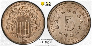 1872 5C MS62