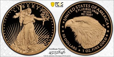 2022-W $50 Gold Eagle PR70DCAM