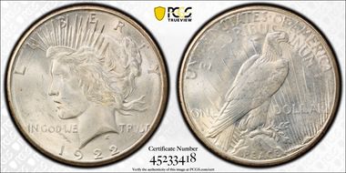 1922-S $1 MS63