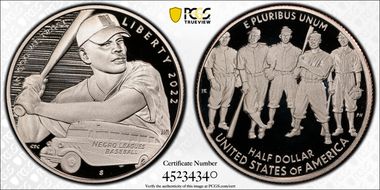 2022-S 50C Negro Leagues Baseball First Strike PR70DCAM