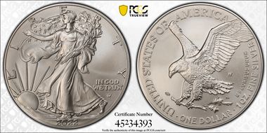 2022-W $1 Burnished Silver Eagle First Strike SP69