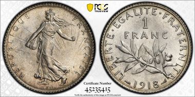 1918 1 Fr Gad-467 F-217 MS67