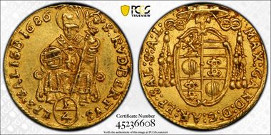 1686 1/4 Duc AU58