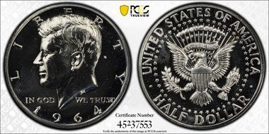 1964 50C DDO FS-103 Accented Hair PR67