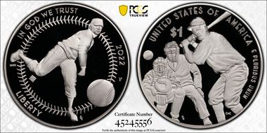 2022-P $1 Negro Leagues Baseball w/100 Privy PR69DCAM