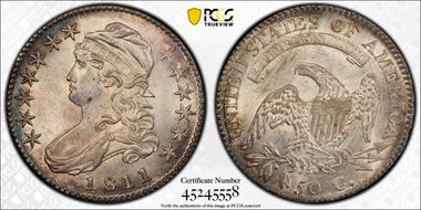 1811 50C Small 8 MS62+