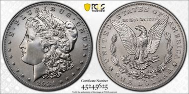 2021-CC Privy $1 Morgan Dollar 100th Anniversary MS69
